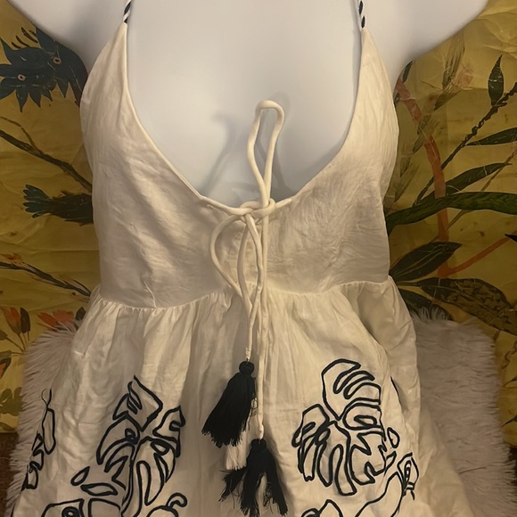 Anthropologie Farm Rio Embroidered Halter Maxi Dress - Picture 9 of 11